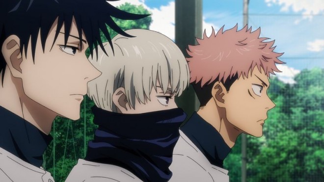 Fushiguro, Inumaki, Itadori via JJK EP21 ©Gege Akutami / Shueisha, Jujutsu Kaisen Production Committee